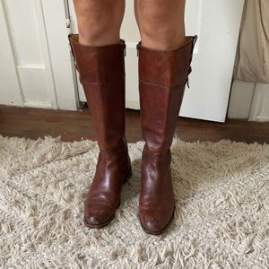 Frye riding boots brown leather 9.5